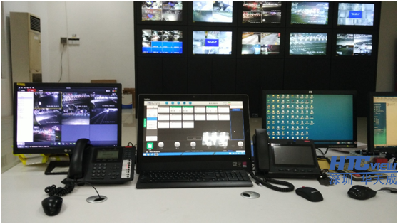 監控中心華天成多媒體管理控制臺及對講話機