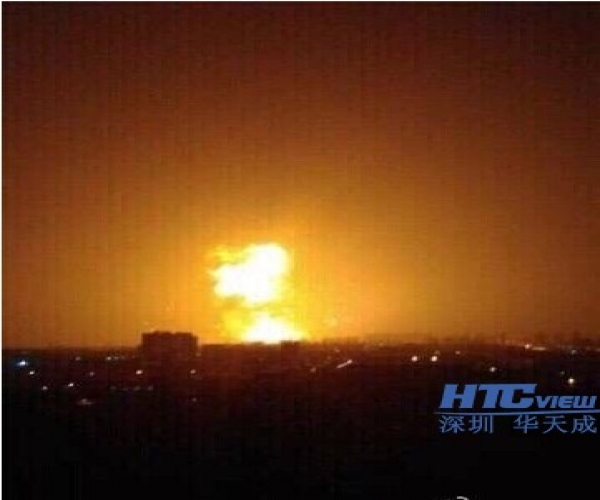 天津濱海新區碼頭深夜突發爆炸視頻|圖片